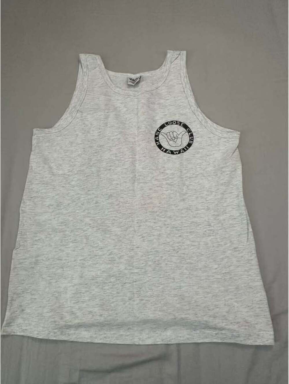 Vintage Gray Hang Loose Club Hawaii Tank Top Mens Size Large Used Like New $30